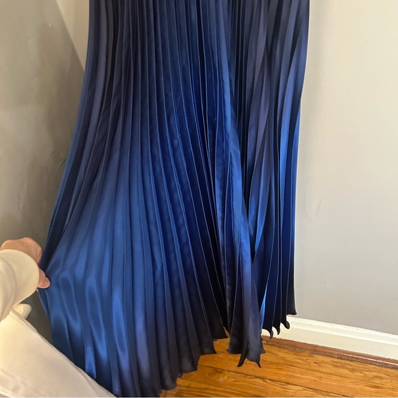 Cache blue/black ombré pleated gown Y2K size 4 - Picture 7 of 8